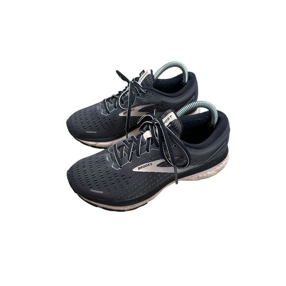 Brooks Women's 7.5 Brooks Ghost 13 Running Sneakers Shoes Dark Gray/Light Pink - Picture 3 of 10
